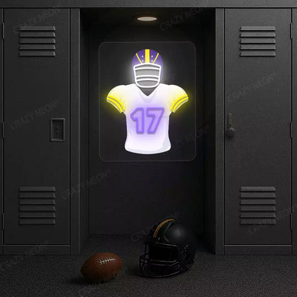 Los Angeles Adams 17 Jersey Football Neon Artwork