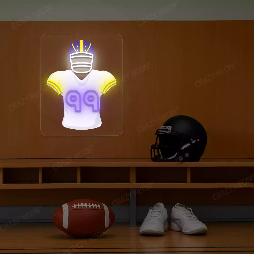 Los Angeles Donald 99 Jersey Football Neon Artwork