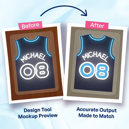Personalized MEM Jersey Basketball Neon Artwork
