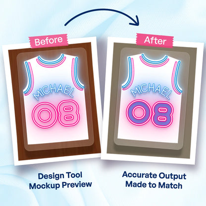 Personalized MIA Jersey Basketball Neon Artwork