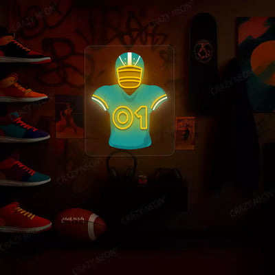 Miami Tagovailoa 01 Jersey Football Neon Artwork