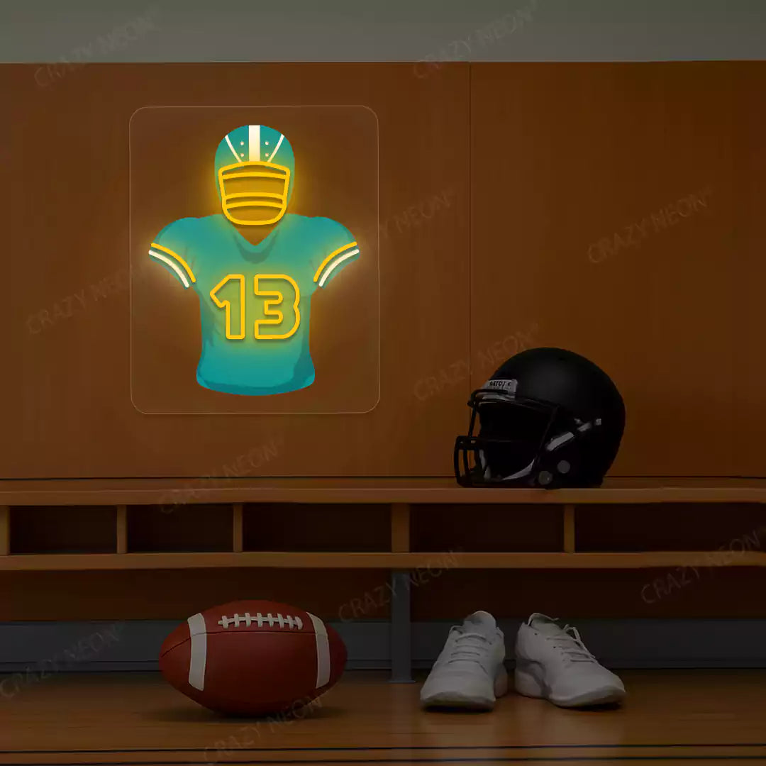 Miami Marino 13 Jersey Football Neon Artwork