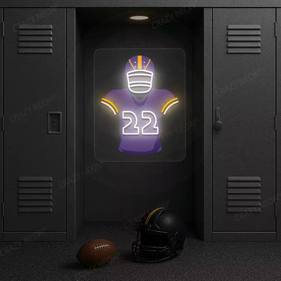 Minnesota Smith 22 Jersey Football Neon Artwork