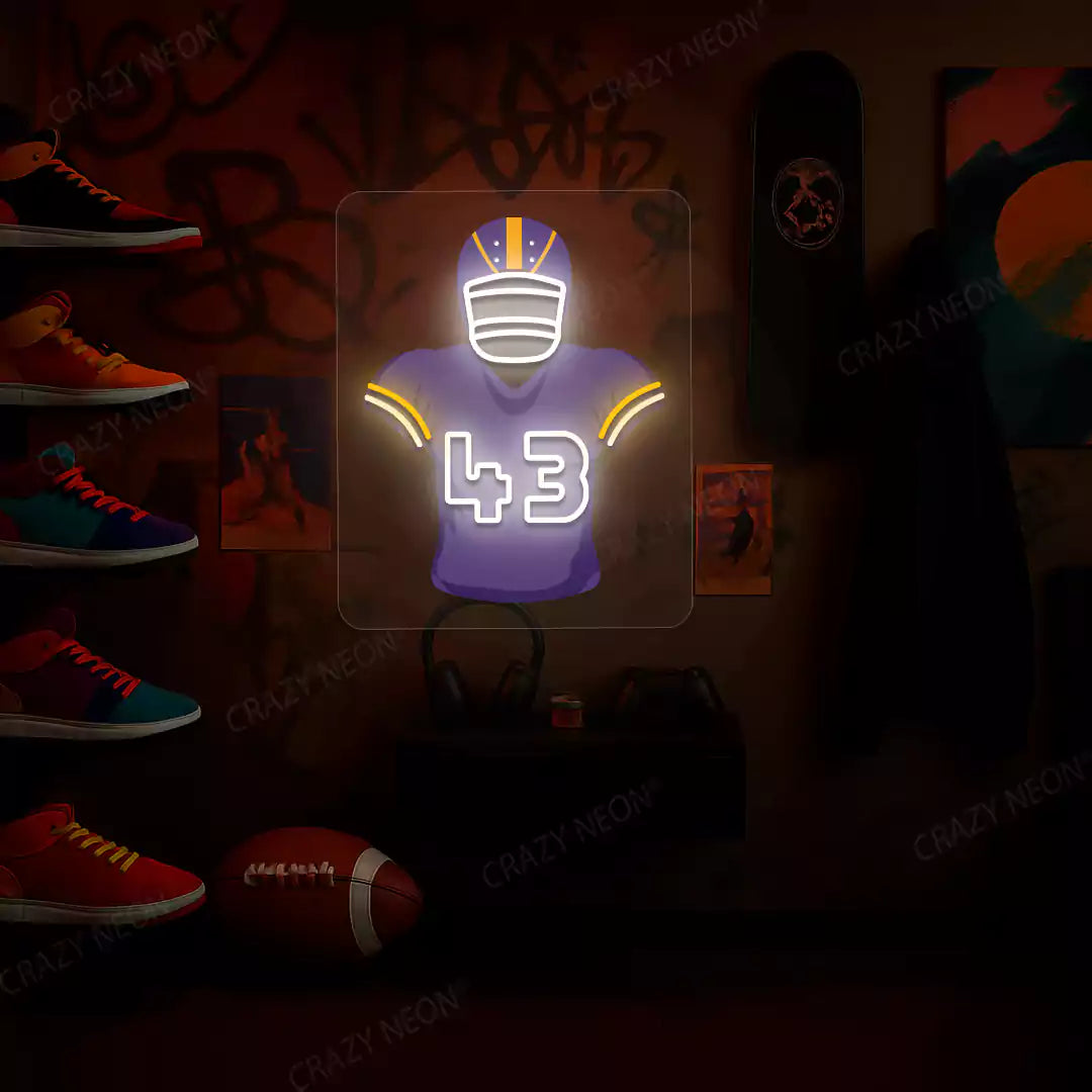 Minnesota Van Ginkel 43 Jersey Football Neon Artwork
