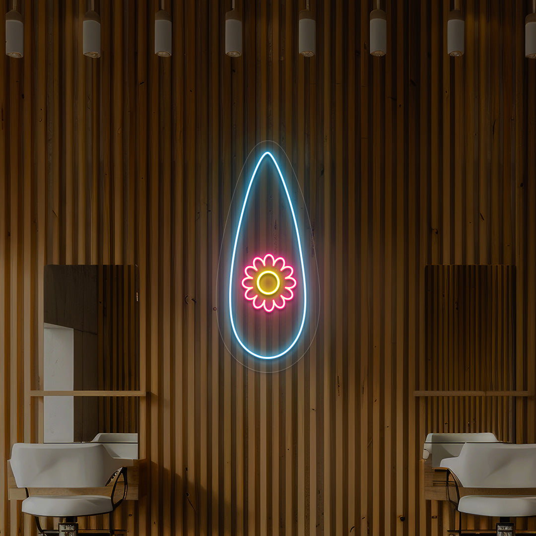 Floral Nail Neon Sign