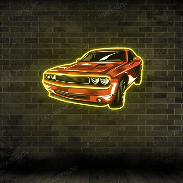 Stylish Car Neon Artwork Sign