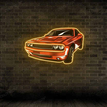 Stylish Car Neon Artwork