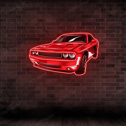 Stylish Car Neon Artwork