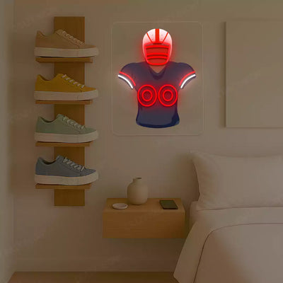 New England Gonzalez 00 Jersey Football Neon Artwork