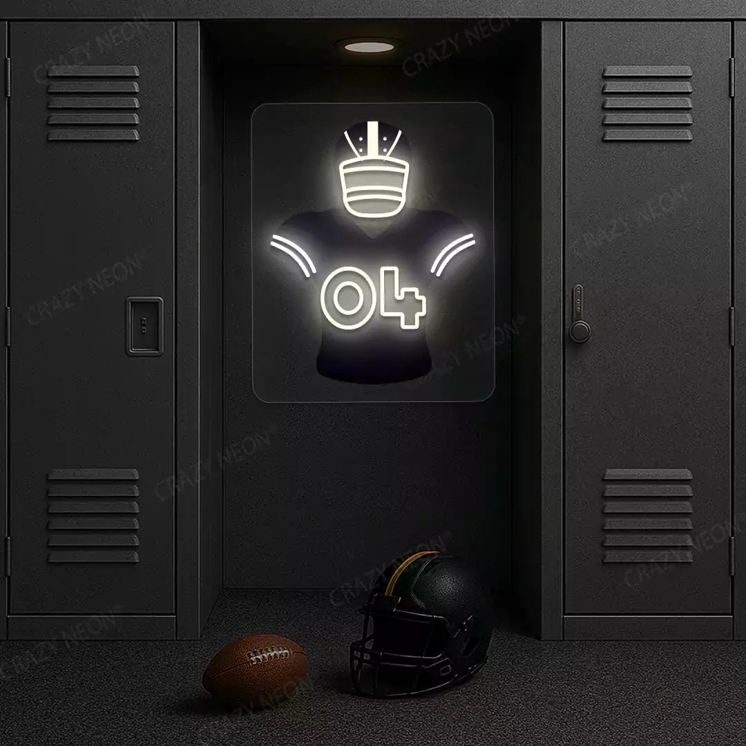 NO Jersey Football Neon Artwork 
