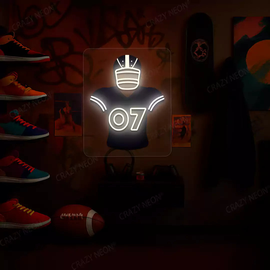 New Orleans Hill 07 Jersey Football Neon Artwork