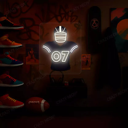 New Orleans Hill 07 Jersey Football Neon Artwork