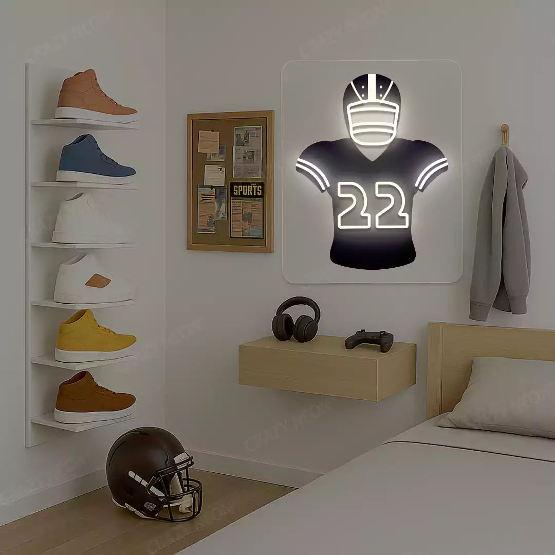 New Orleans Shaheed 22 Jersey Football Neon Artwork