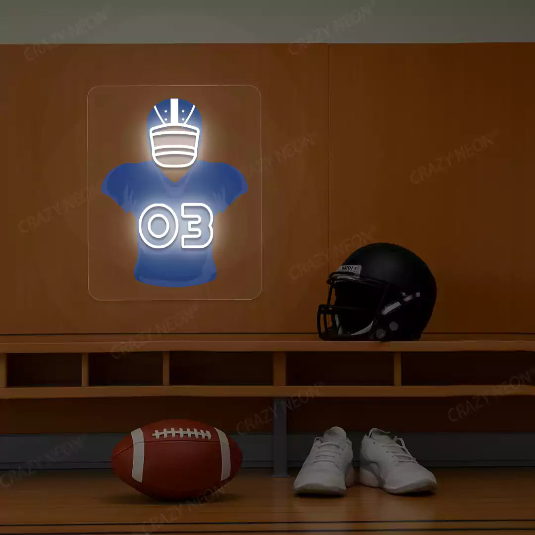 NYG Jersey Football Neon Artwork