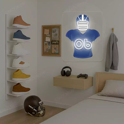 NYG Jersey Football Neon Artwork