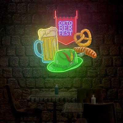 Oktoberfest Party Neon Sign | Purple