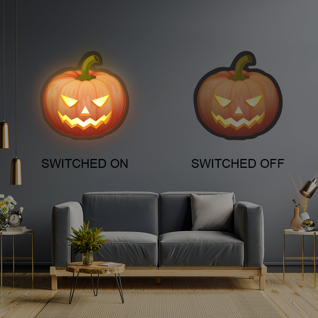 Angry Pumpkin Illuminated Sign | CNUS020280