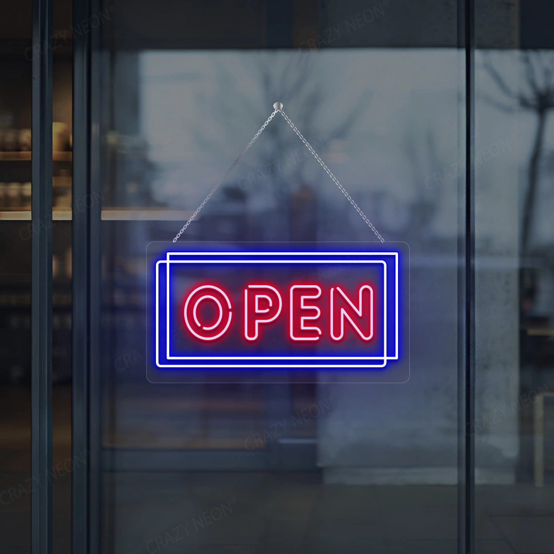 Multicolor Open Sign | Red