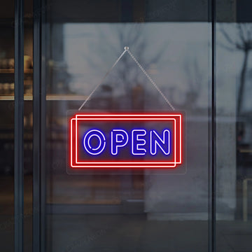 Multicolor Open Sign | Blue