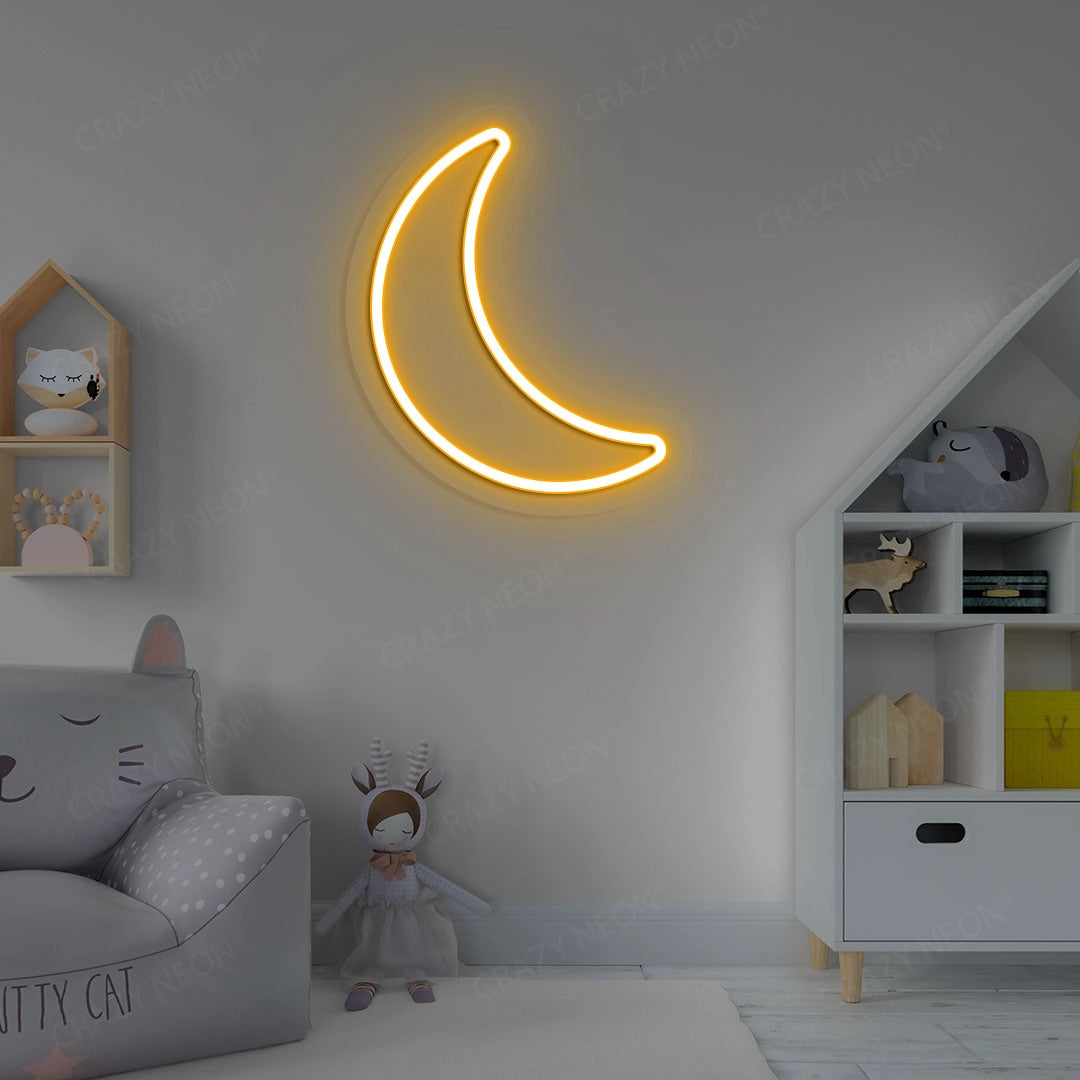 Moon Neon Sign | Orange