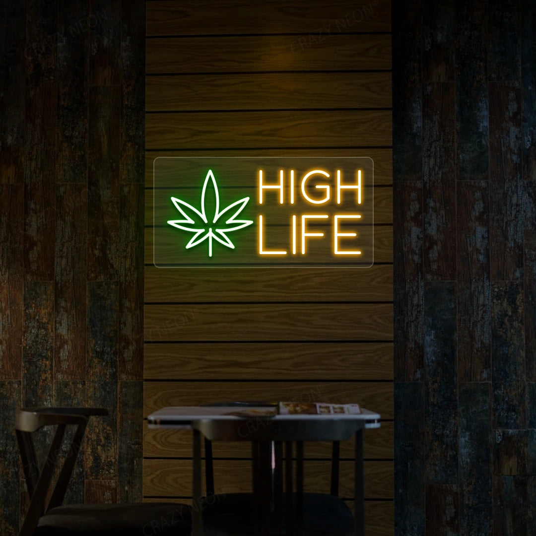 High Life Neon Sign | Orange