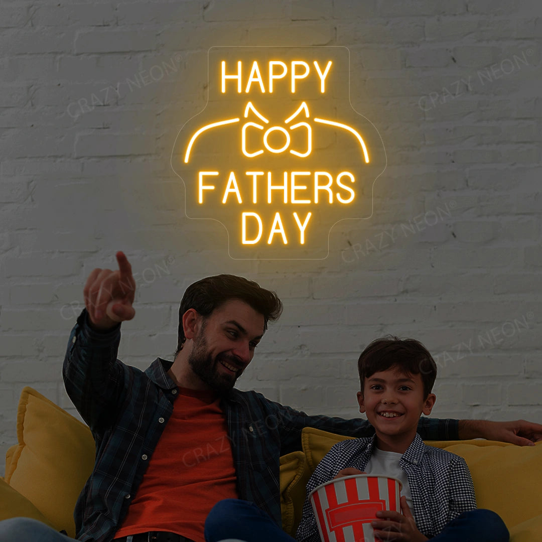 Happy Father's Day Neon Sign | Orange