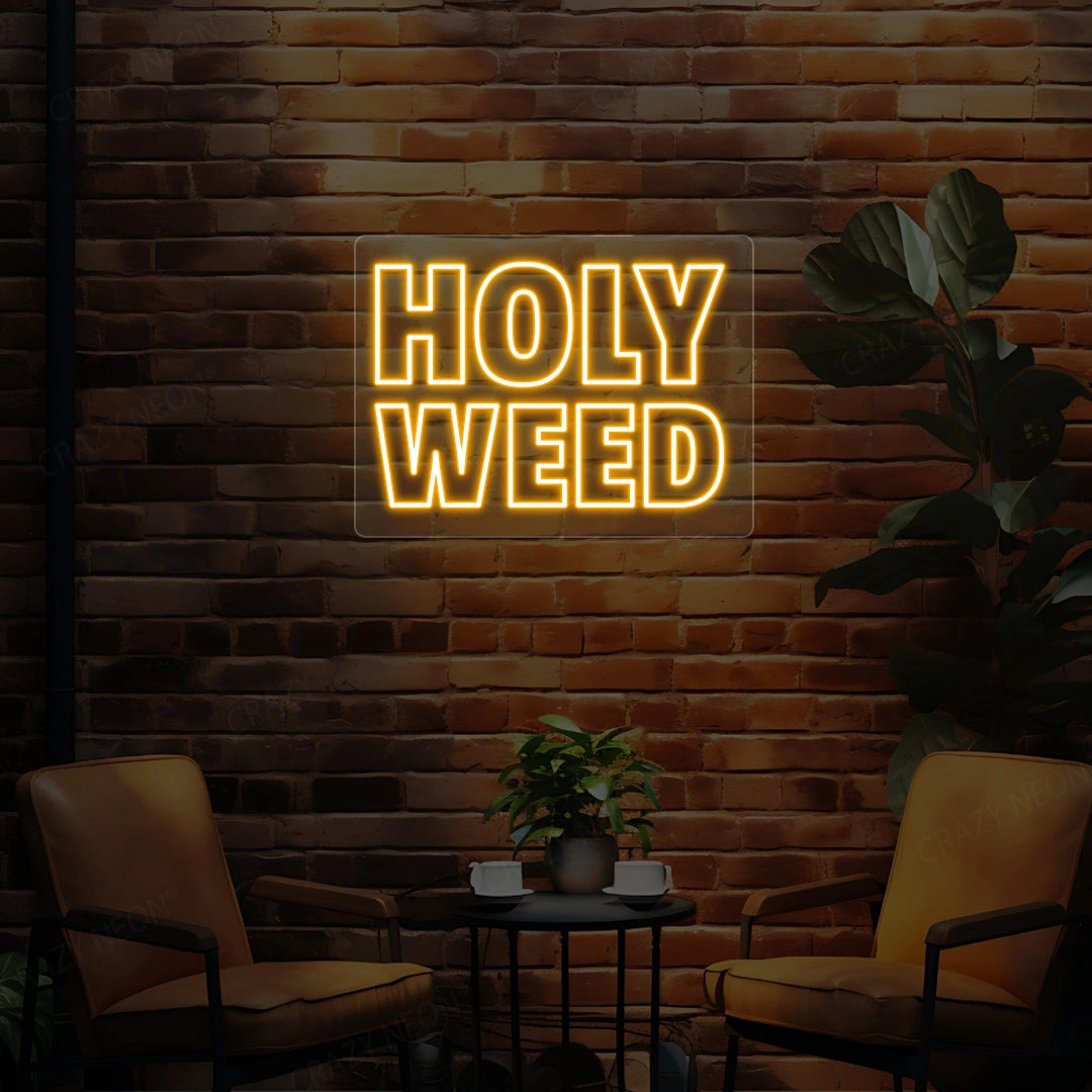 Holy Weed Neon Sign | Orange