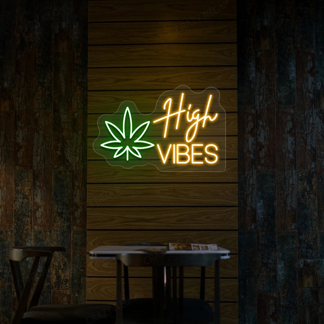 High Vibes Neon Sign | Orange