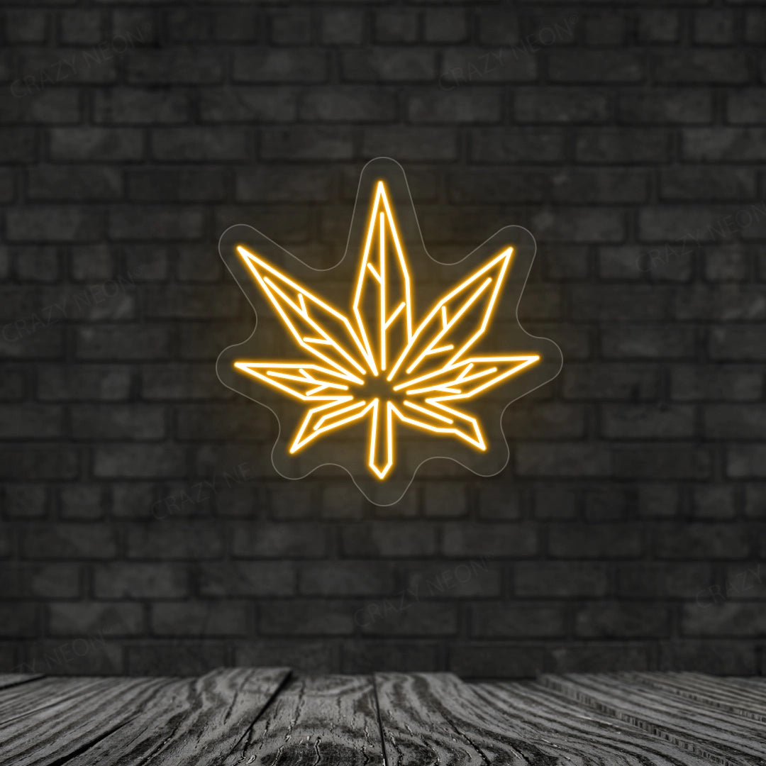 Weed Neon Sign | Yellow