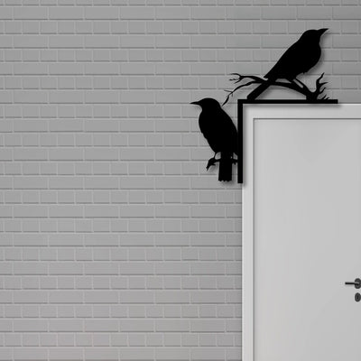 Starling Bird Metal wall art in black colour