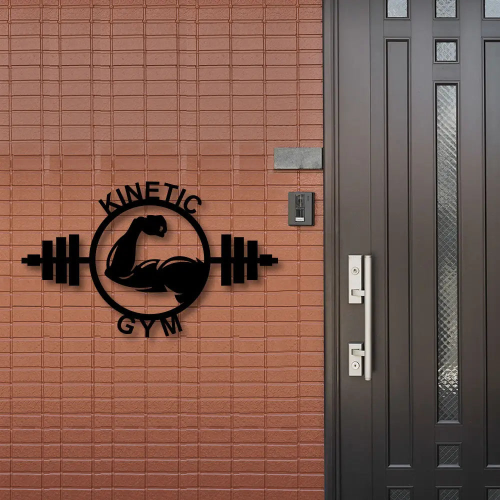 Personalized Muscle Gym Metal Sign