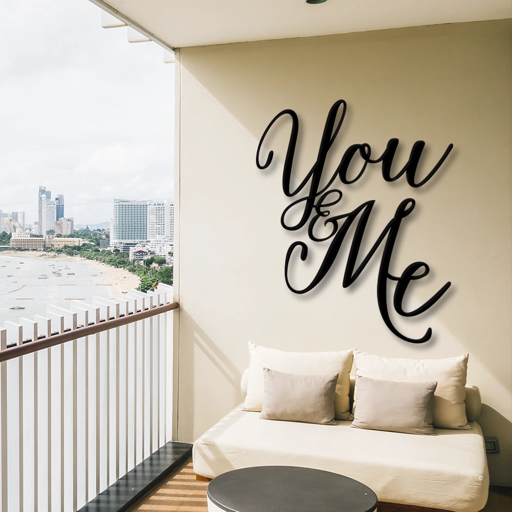 You & Me you metal wall art