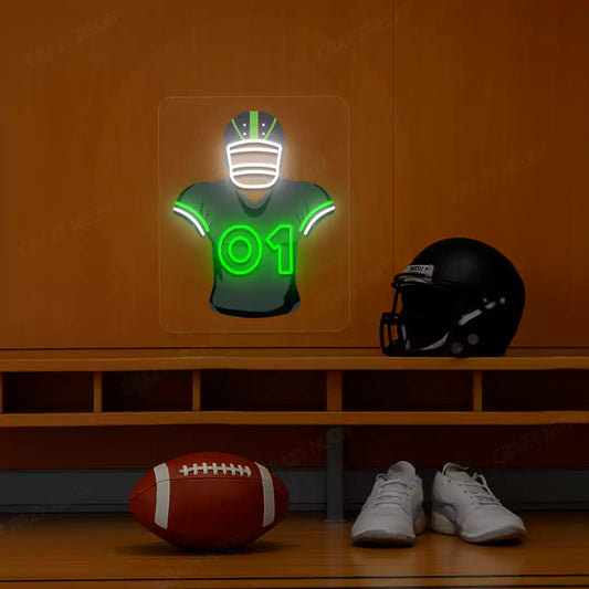 Philadelphia Hurts 01 Jersey Football Neon Artwork