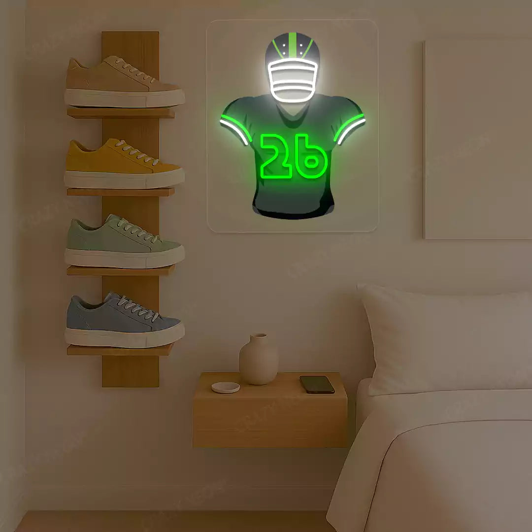 Philadelphia  Barkley 26 Jersey Football Neon Artwork
