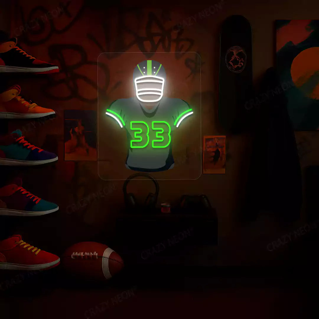 Philadelphia DeJean 33 Jersey Football Neon Artwork