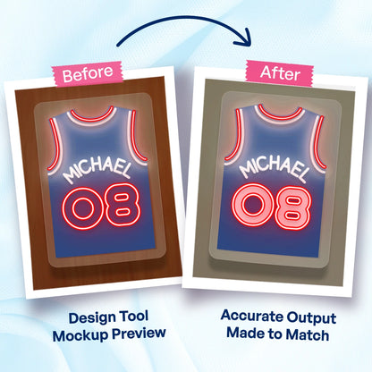Personalized PHI Jersey Basketball Neon Artwork