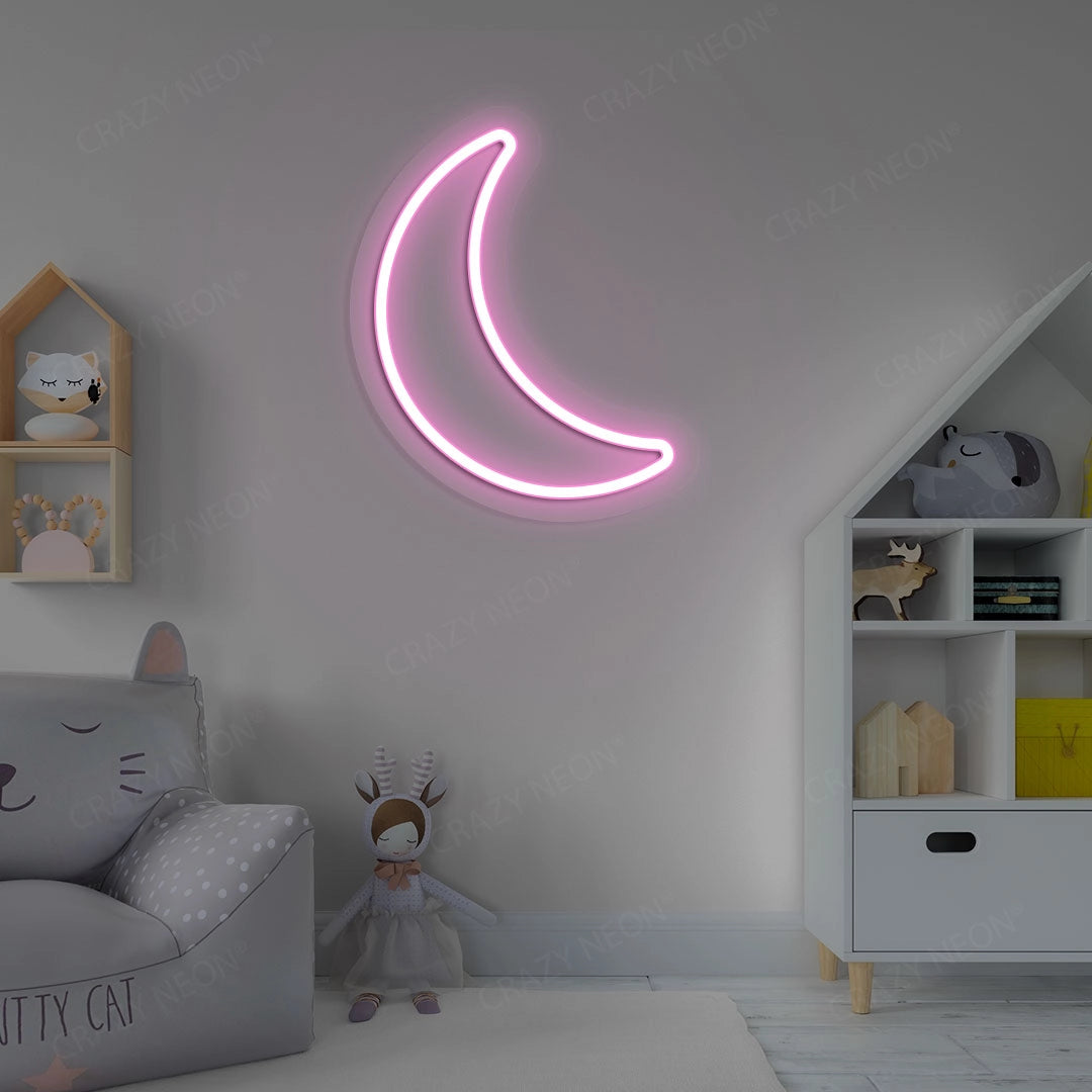 Moon Neon Sign | pink