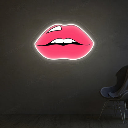 Lips Artwork Neon Sign | Warmwhite 
