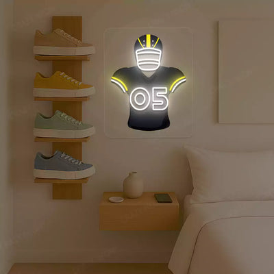 Pittsburgh Ramsey 05 Jersey Football Neon Artwork