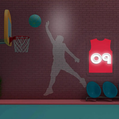 Portland Grant 09 Jersey Basketball Neon Artwork