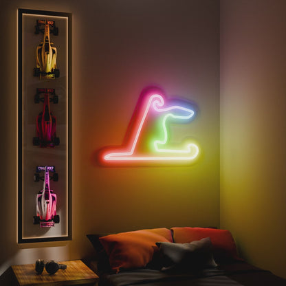 RGB Flow Silverstone Grand Prix Circuit LED neon wall sign in blue red and yellow