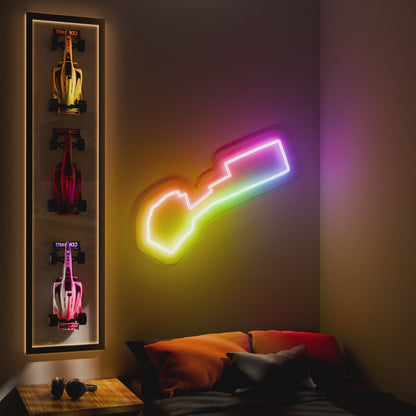 RGB Flow Baku City Grand Prix Circuit LED neon wall sign in yellow blue and red