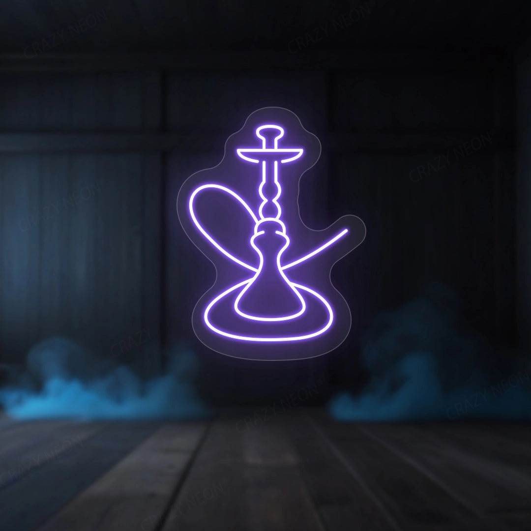 Smoke Pot Neon Sign | Purple