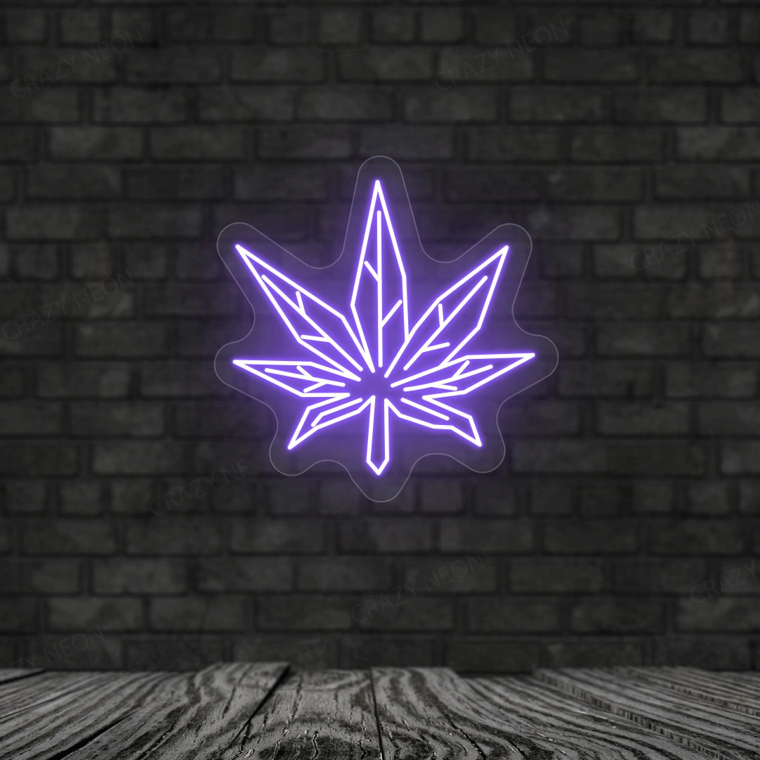 Weed Neon Sign | Purple