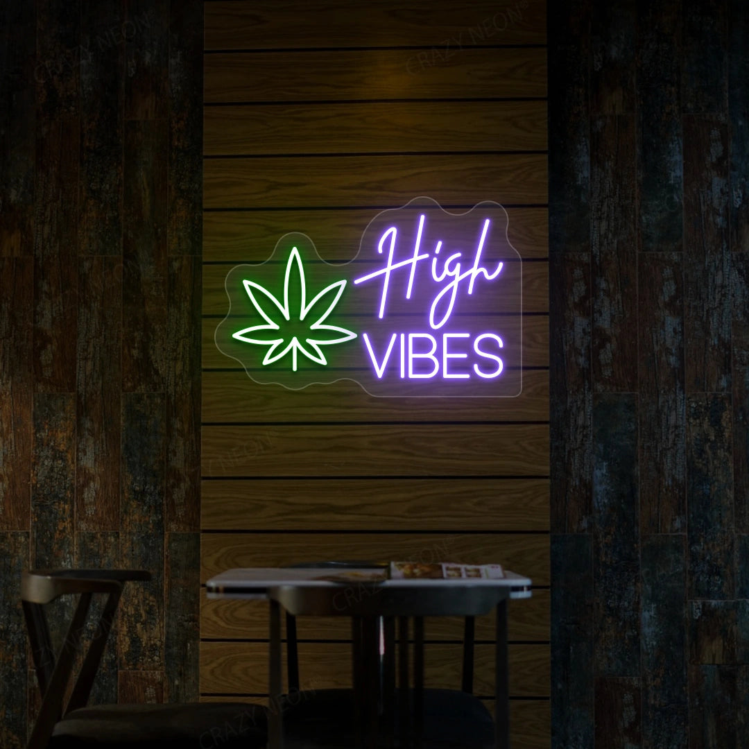 High Vibes Neon Sign | Purple