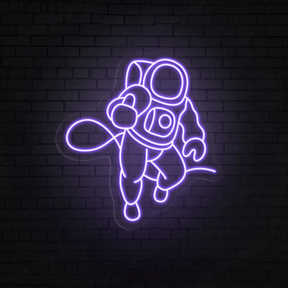 Astronaut Neon Sign | Purple