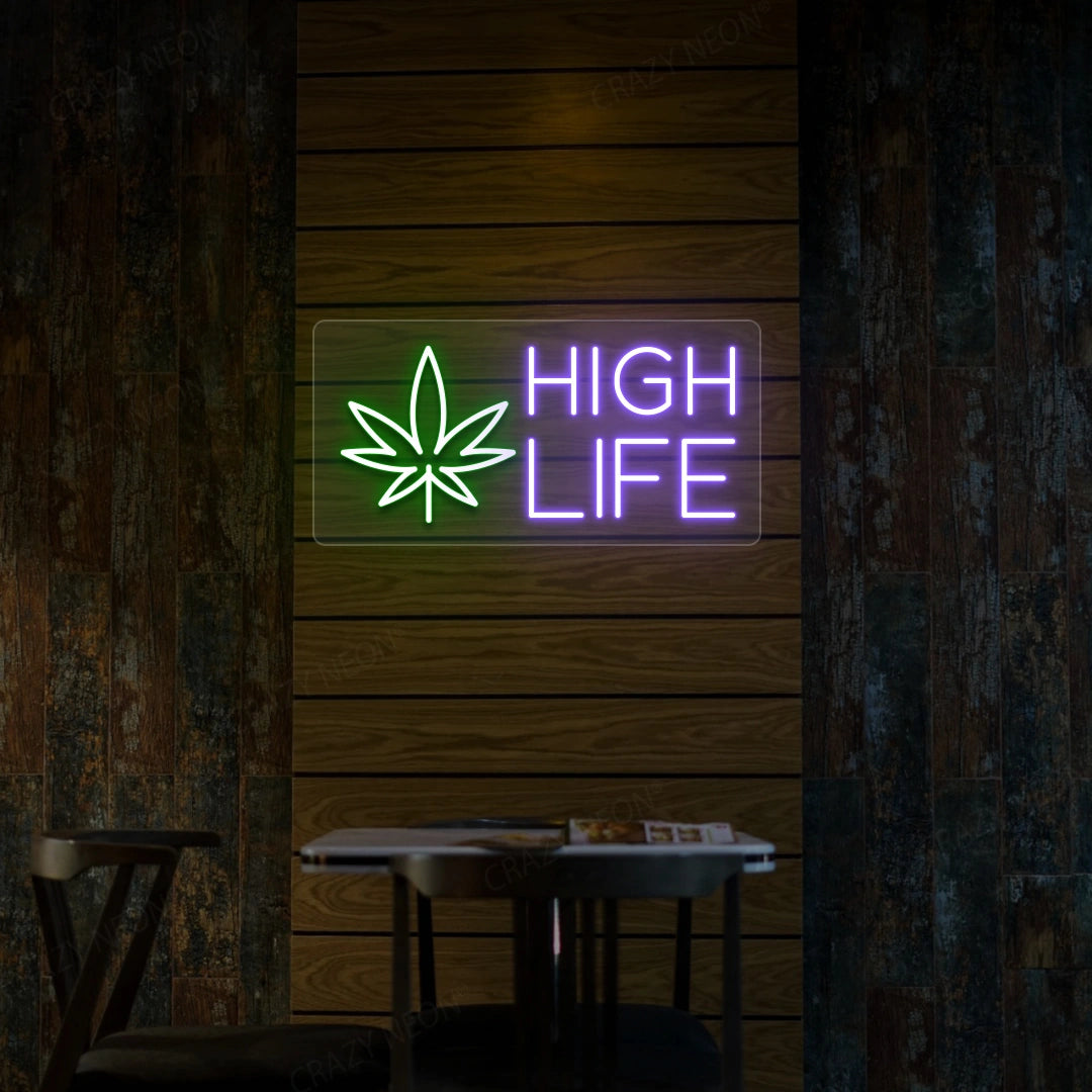 High Life Neon Sign | purple