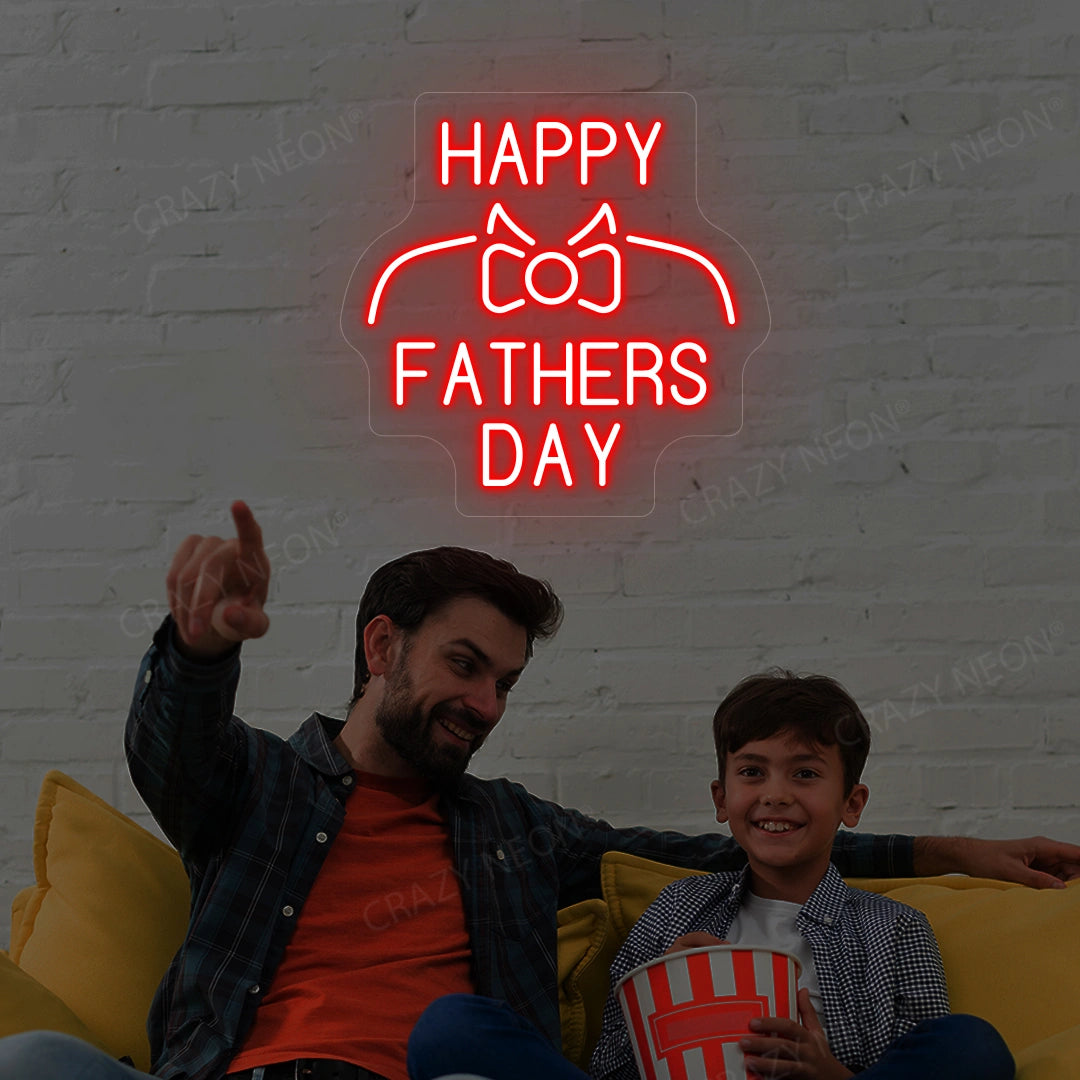 Happy Father's Day Neon Sign | Red