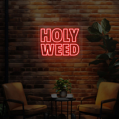 Holy Weed Neon Sign | Red