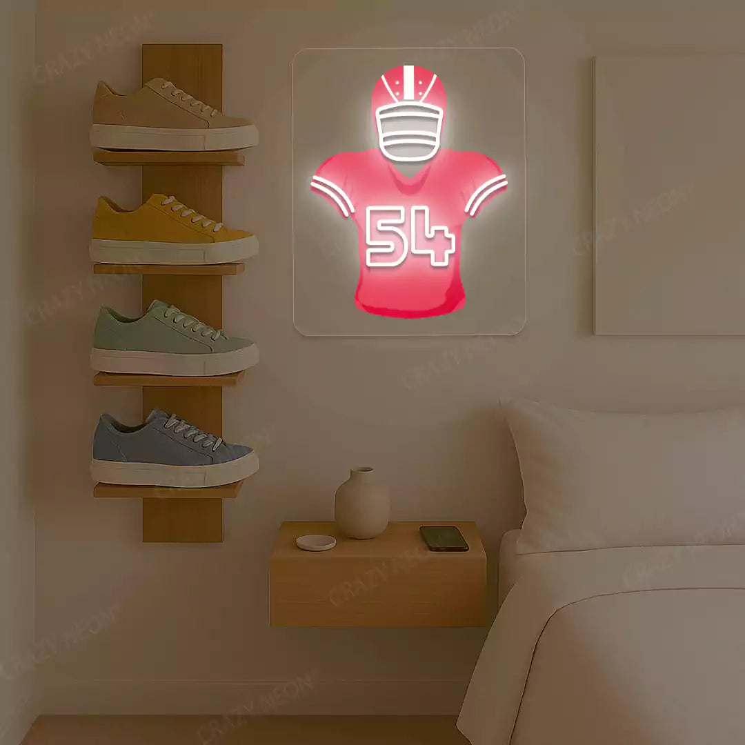 San Francisco Warner 54 Jersey Football Neon Artwork